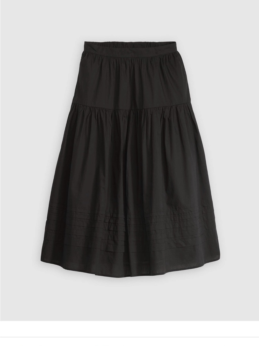 Levi's Black Tiered Maxi Skirt